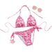 2026 Cute Floral Print Two Piece Bikini Set Hot Selling Sexy Girl Tie up Swimsuit for Spa Three Piece Women's Clothing_ecoleips.com