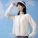 Women's UPF50+ Sun Protection Jacket - 92% Ice Silk Stand Collar With Thumb Holes Lightweight & Breathable For Cycling/Beach/Outdoor_ecoleips.com