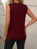 K New Pure Color Round Neck Sleeveless Loose T-shirt Shirt Vest Female. No Bags Or Other Accessories_ecoleips.com