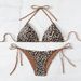 Leopard Print Bikini Swimwear Lace-Up Sexy Swimsuit For Women European And American Style New_ecoleips.com