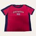 Women's Clothing New Embroidered Letter Short Sleeved Tops Summer Contrast Color Short Navel Baring Round Neck Women's T Shirt_ecoleips.com