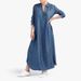 plus Size Women's Solid Color Denim Dresses European American Style Cross Border E-commerce 2024 Fashion for Curvy Ladies_ecoleips.com