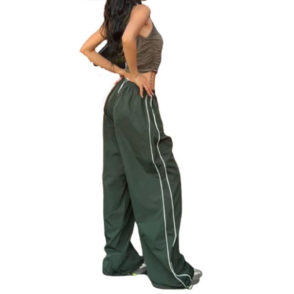 Women's Clothing New Style Personality Trend Drawstring On Both Sides Leisure Elastic Waist Multi Color Trousers_ecoleips.com