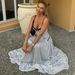 Women's New Arrival French Sweet Backless Spaghetti Strap Dress White Polka Dot Bodycon Slimming Casual Party Dress_ecoleips.com