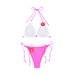 Women's 3D Floral Color Block Bikini Set Sexy Two Piece Swimsuit High End European Style Wire-Free Chest Pad Regular Fit_ecoleips.com