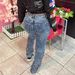 European And American Cross-Border Denim Ins Hot-Selling Elastic Stacked Workwear Women's Flared Pants_ecoleips.com
