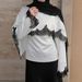 Women's Lace Trim Satin Long Sleeve Blouse – Elegant Peplum Top For Casual & Office Wear_ecoleips.com
