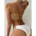 Women's Sexy High Waist Thong Bikini Set - Strapless Hollow-Out Brazilian Swimsuit For Beach & Pool_ecoleips.com