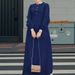 Women's Clothing Denim Maxi Dress With Button Front & Lantern Sleeves – Modest Loose Fit Casual Dress For Women (S-XL, Comfortable & Stylish)_ecoleips.com