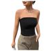 Women's Clothing Tube Top Pure Desire High End Vest Design Short Slim Sexy Hot Girl_ecoleips.com
