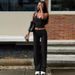 2025 Autumn New Fashion Backless Tank Top Slim Fit Solid Color Casual Skinny Pants Set Wholesale_ecoleips.com