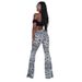 K Fashion Pattern Printed Women's Micro Flared Pants With Flared Pants_ecoleips.com