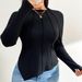 Women's Clothing Plus Size Women's Autumn And Winter New Simple Trend Design T Shirt Slim Long Sleeved Top_ecoleips.com