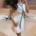 Women's Summer New French Temperament Short Skirt Splicing Denim Raw Edge Knitted Vest Sleeveless Dress_ecoleips.com