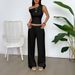 Diyun European And American Style Sports Simple Sleeveless Vest Solid Color Long Pants Set Women's Clothing 2025 Spring_ecoleips.com