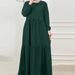 Spot Cross Border Muslim Women's Lotus Leaf Skirt Puff Sleeve Sweet Dress Robe Dubai Turkish Sun Skirt_ecoleips.com