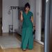 Summer V Neck Slim Fit Long Dress for Women Leg Revealing Elastic Versatile plus Size Solid Color New 26_ecoleips.com