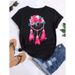 Cross-border Supply Of Plus-size Clothing, New Dreamcatcher Short-sleeve Women's T-shirt_ecoleips.com