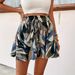 Women's Elegant Slim Waist Abstract Print High Waist Loose Shorts Skirts Pants Spring Summer Trendy Fashion_ecoleips.com