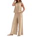 2025 Summer New Two-Piece Set For Women, European And American Trendy Versatile Loose Pullover Round Neck Casual Cotton_ecoleips.com