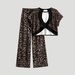 Women's Leopard Print Two-Piece Set Short Sleeve Wide Leg Pants Casual Summer Home Wear Loose Comfortable Fashionable Trendy_ecoleips.com