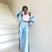Women's Casual Suit Fashionable Loose Color Matching Long-sleeved Zipper Cardigan Contrasting Top Trousers Sports Suit_ecoleips.com