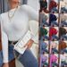 Slim Fit Semi-Turtle Neck Sweater – Breathable Acrylic-Nylon Blend (S-XL, Minimalist Colors, Office-to-Brunch Essential)_ecoleips.com