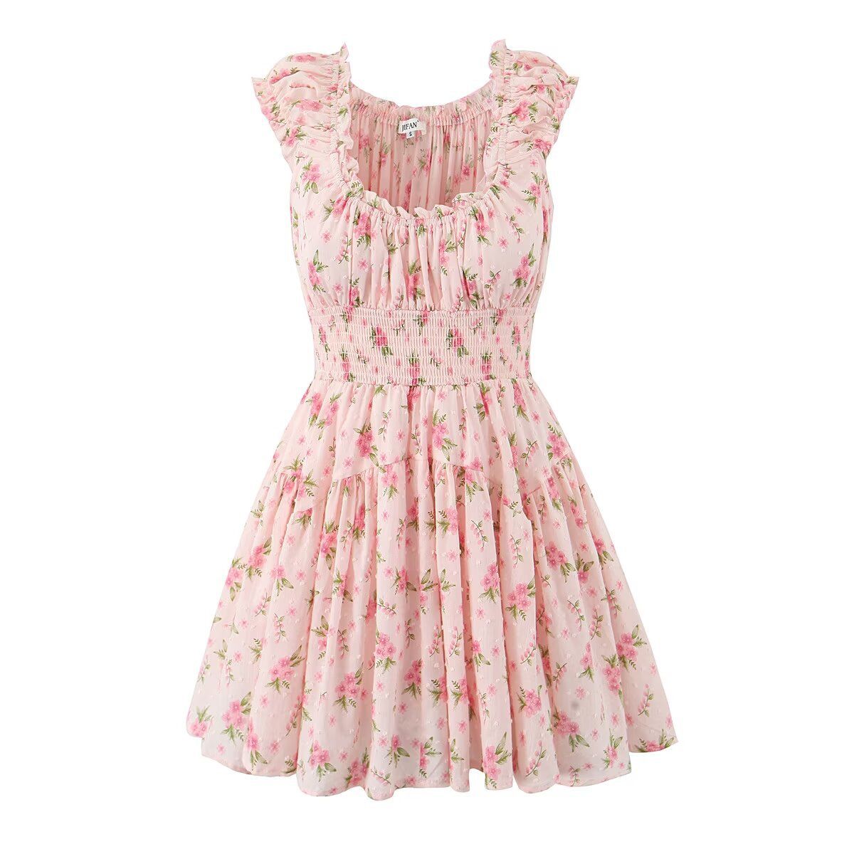 Women's Clothing Floral Skirt Classic Fashion Ruffled Trim Trendy Homme Versatile Clothing For Spring/Autumn Summer_ecoleips.com