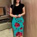Cross-border Wish New 2025 Autumn European And American Color-Block Floral Bodycon Dress Plus Size Women's_ecoleips.com