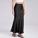 Women's High Waist Stretch Satin Pencil Skirt - Elegant Bodycon Midi Skirt With Elastic Waistband, Slim Fit For Work & Evening_ecoleips.com