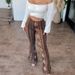 Printed Bohemian High Elastic Tight Flared Sexy Casual Pants_ecoleips.com