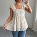Women's Clothing Holiday Simple Style Broken Flower Waist High End Tops For Women Spring And Summer_ecoleips.com