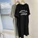 Summer Fashion Trendy Printed Short Sleeve Large Size Women's Loose Dress Top_ecoleips.com
