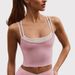 Women's Fitness Top Color Block Faux Two Piece Halter Neck Sports Bra Sexy Thin Straps Yoga Wear Vest_ecoleips.com