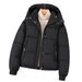 Women's Clothing Women's Lightweight Down Jacket Winter Warm Short Puffer Coat With Hood, Loose Fit Casual Outerwear - Coffee, Beige, Black, Pink_ecoleips.com