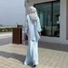 Women's Clothing Pure Color Elegant Gentle Temperament Long Sleeved Tops Long Skirt Comfortable Suit_ecoleips.com