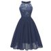 Elegant Chiffon & Lace Cocktail Dress – Flowy A-Line Midi Dress For Women (S-XXL, Plus Size Friendly)_ecoleips.com