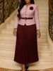 K New Women's Clothing, Fashionable Temperament, Elegant Jacket, Half Skirt Set_ecoleips.com