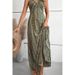 In Stock 2025 European And American Spring Summer New Women's Fashion Strap Printed Beach Slit Dress High Waist Slimming_ecoleips.com
