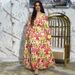 Modest Abaya Dress Elegant Floral Print Maxi Dress – Modest Muslim Abaya With Stylish Long Sleeves & Flowy Design, Perfect For Daily Wear_ecoleips.com