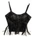 Purely Alluring Hot Girl Tassel-spliced Sequin Camisole With Beautiful Back Design, Built-in Chest Pad, Slim-fit And_ecoleips.com