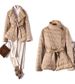 Women's Winter Slim-Fit Lace-Up Coat – Lightweight Quilted Jacket With Bio-Down Filling (Black/Khaki/Brown, S-XL)_ecoleips.com