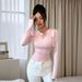 Voya 2023 Korean Style Women's Fashion Spring And Autumn New Fashionable Pile Collar Slim Fit Solid Color Versatile Long_ecoleips.com