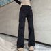 Women's Cargo Denim Pants – High Waist Wide Leg, Multi-Pocket Workwear Jeans, Stretch Cotton, Streetwear Fashion (Blue/Black/Khaki)_ecoleips.com