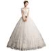 【Light Forest Style Wedding Dress】2025 Off The Shoulder Floor Length Korean Style Dreamy Slimming Simple Maternity Wedding Dress_ecoleips.com