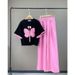 This Year's Popular Women's Summer Sports Suit Features A High-end Design With Three-dimensional Floral Short-sleeve_ecoleips.com