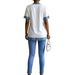 Women's Denim-Look Printed Lounge Set, Stretchy Knit Two Piece Outfit, Casual Comfort Jogger Set For Women_ecoleips.com