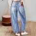 In-stock Cross-border Women's Clothing 2025 New European And American Retro Loose High-waisted Straight Wide-leg Jeans_ecoleips.com