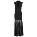 Women’s Hollow Out Solid Color Patchwork Slim Fit Long Dress Elegant Temperament Womenswear Dress_ecoleips.com