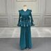 Women's Plus Size Fashion Two Piece Set Pleated Long Skirt Cross Border Miyake Style Top And Bottoms Ensemble_ecoleips.com